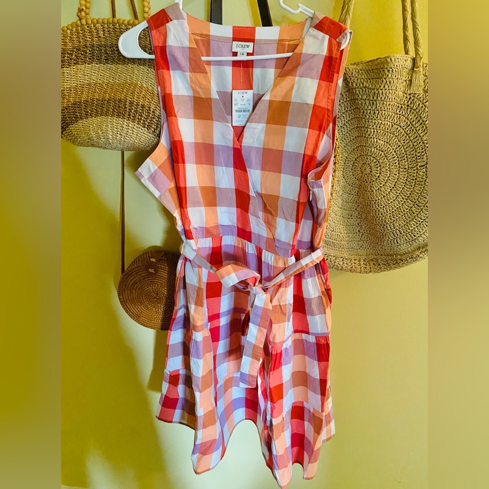 NWT J. crew factory buffalo plaid dress